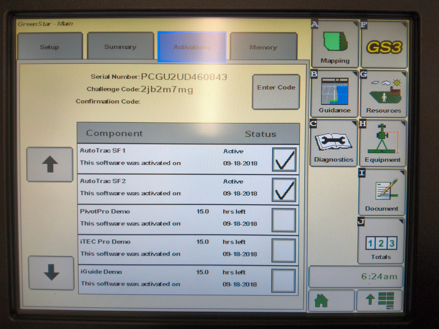John Deere GreenStar™ GS3 2630 Display