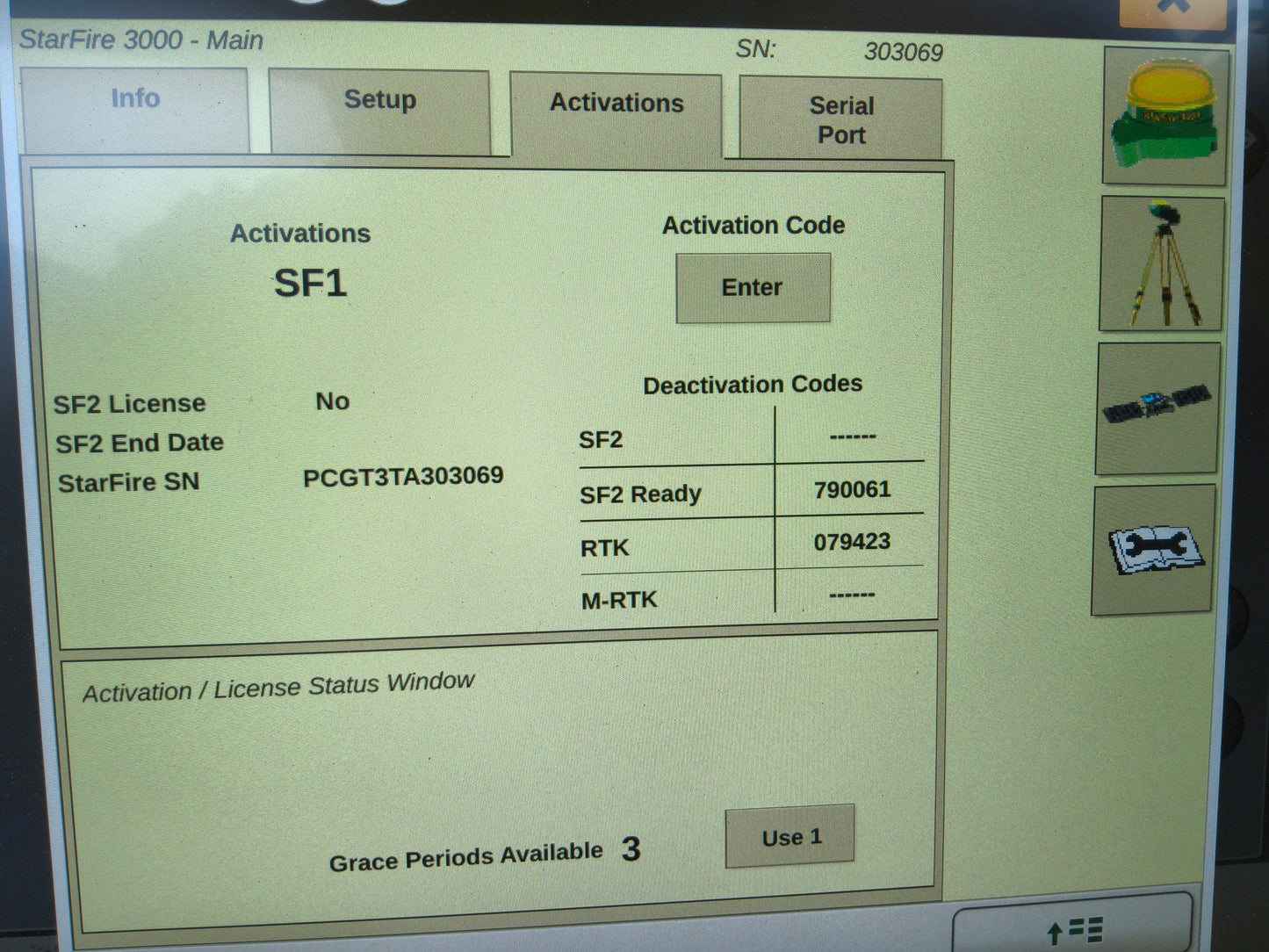 John Deere StarFire™ 3000 GPS Receiver