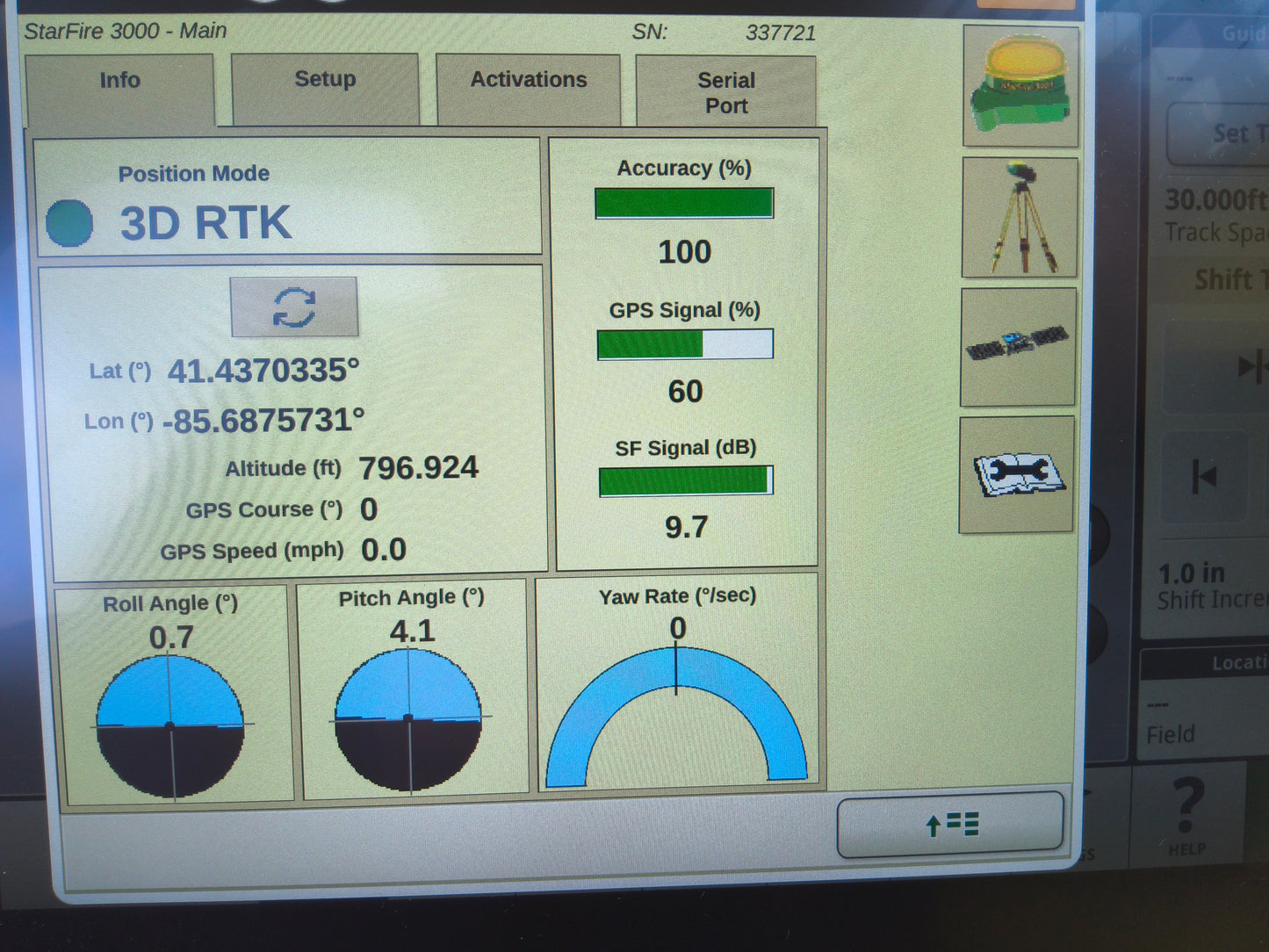 John Deere StarFire™ 3000 GPS Receiver