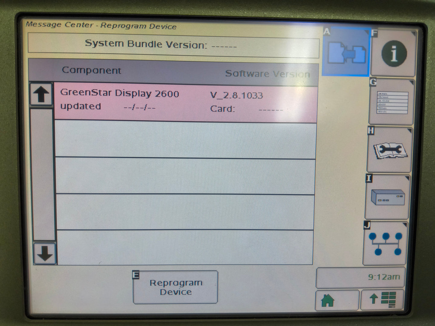 John Deere GreenStar™ GS2 2600 Display