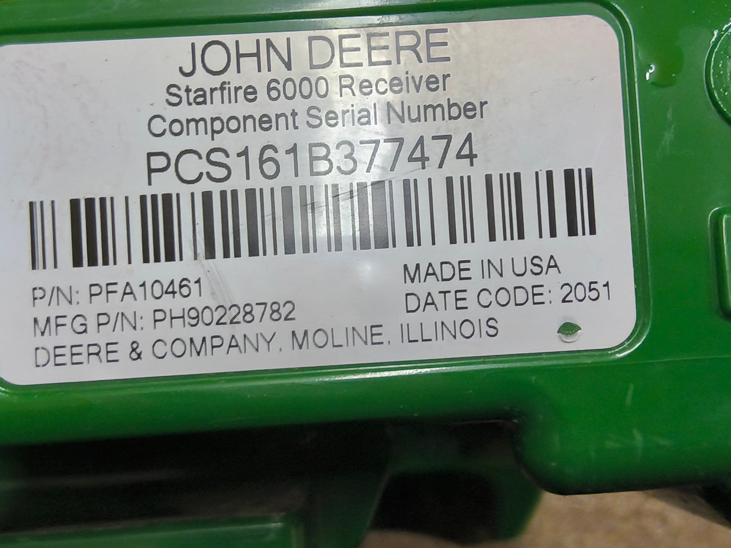 John Deere StarFire™ 6000 GPS Receiver