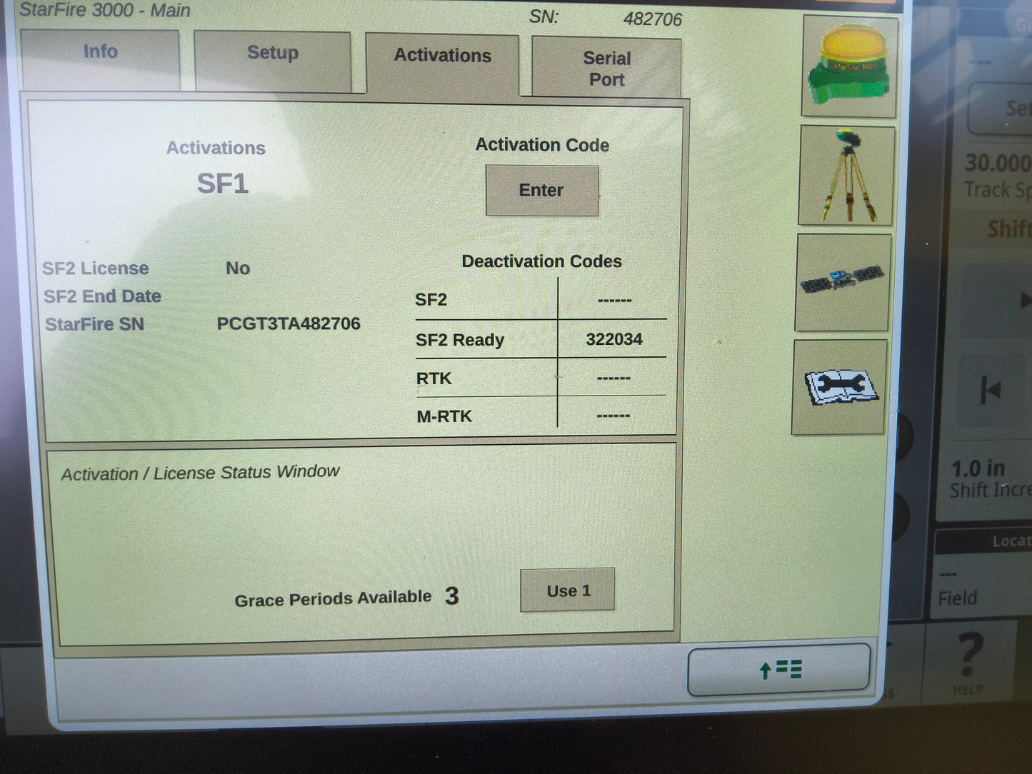 John Deere StarFire™ 3000 GPS Receiver