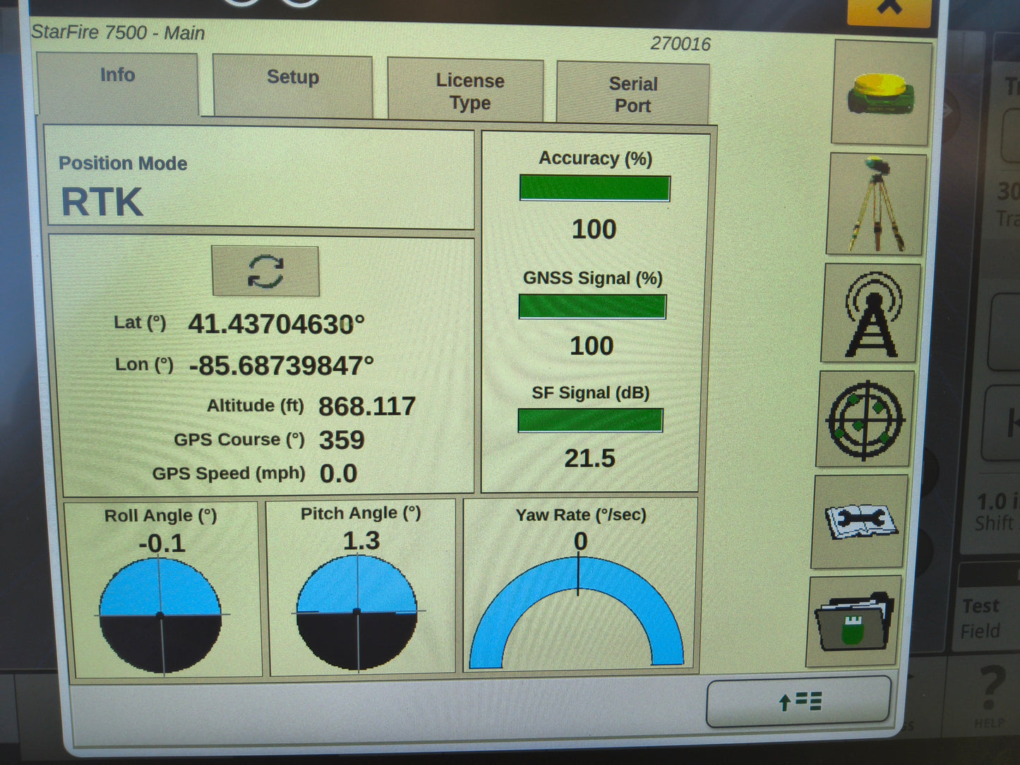 John Deere StarFire™ 7500 Universal GPS Receiver