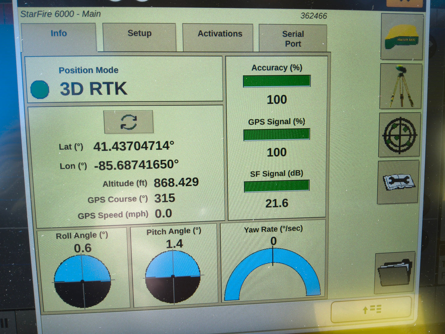 John Deere StarFire™ 6000 GPS Receiver