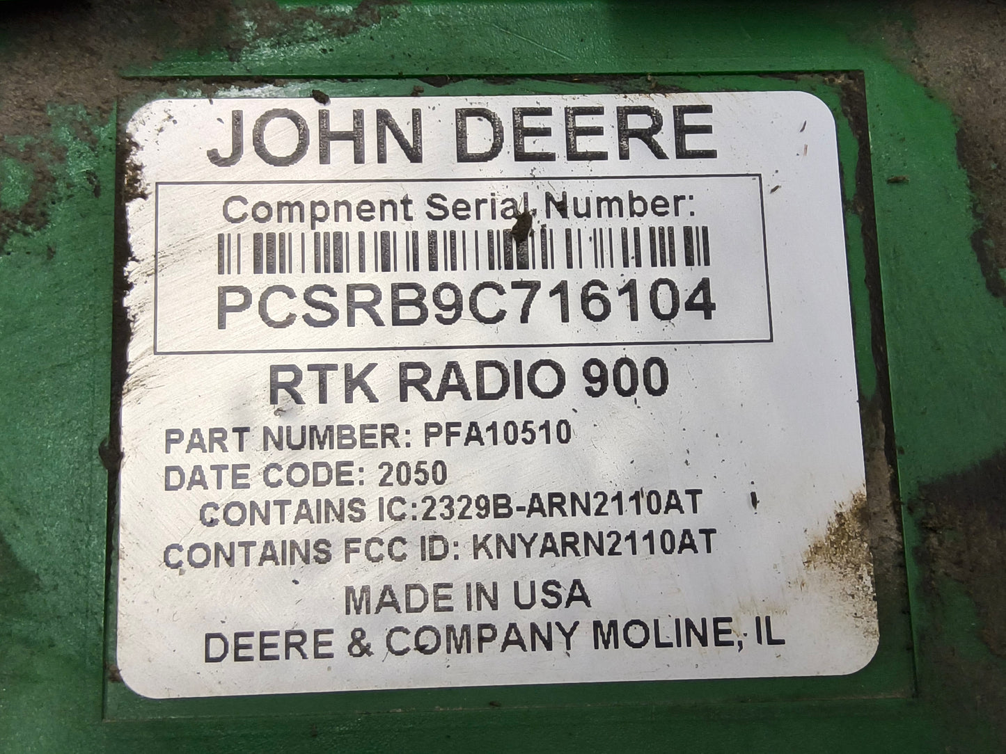 John Deere RTK Radio 900