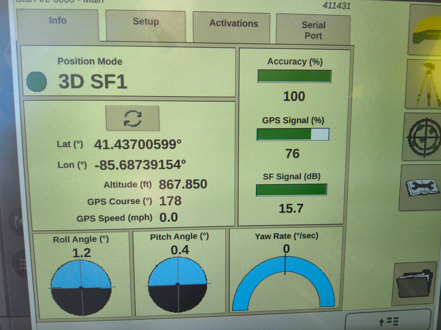 John Deere StarFire™ 6000 GPS Receiver