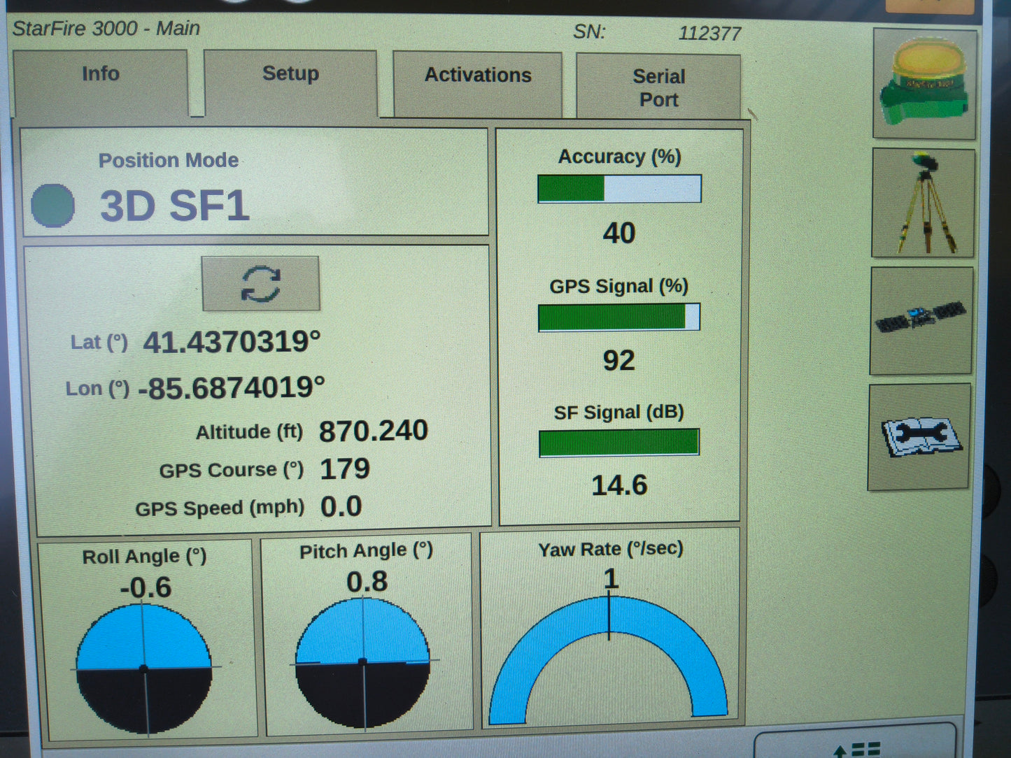 John Deere StarFire™ 3000 GPS Receiver