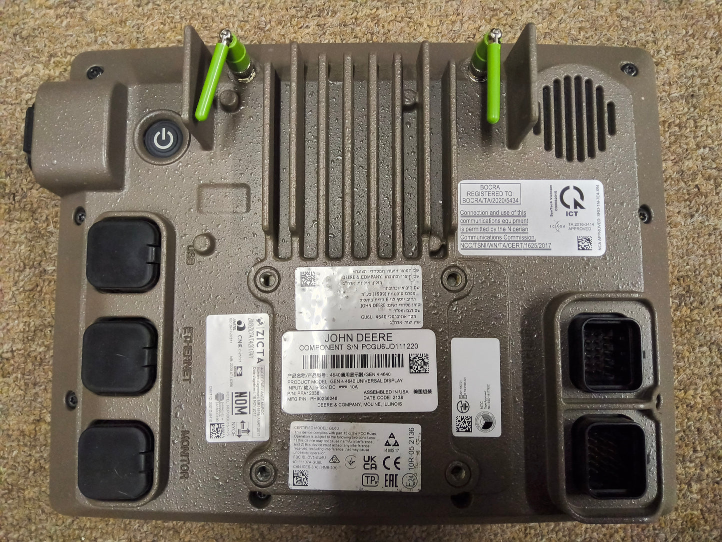 John Deere Gen 4 4640 Display