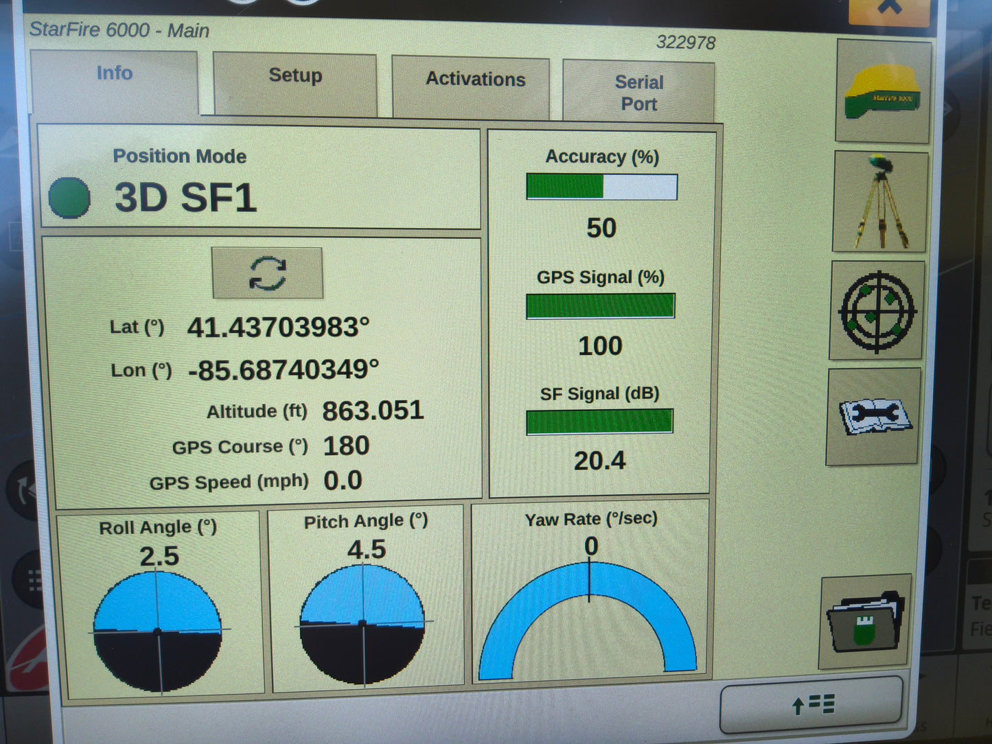John Deere StarFire™ 6000 GPS Receiver
