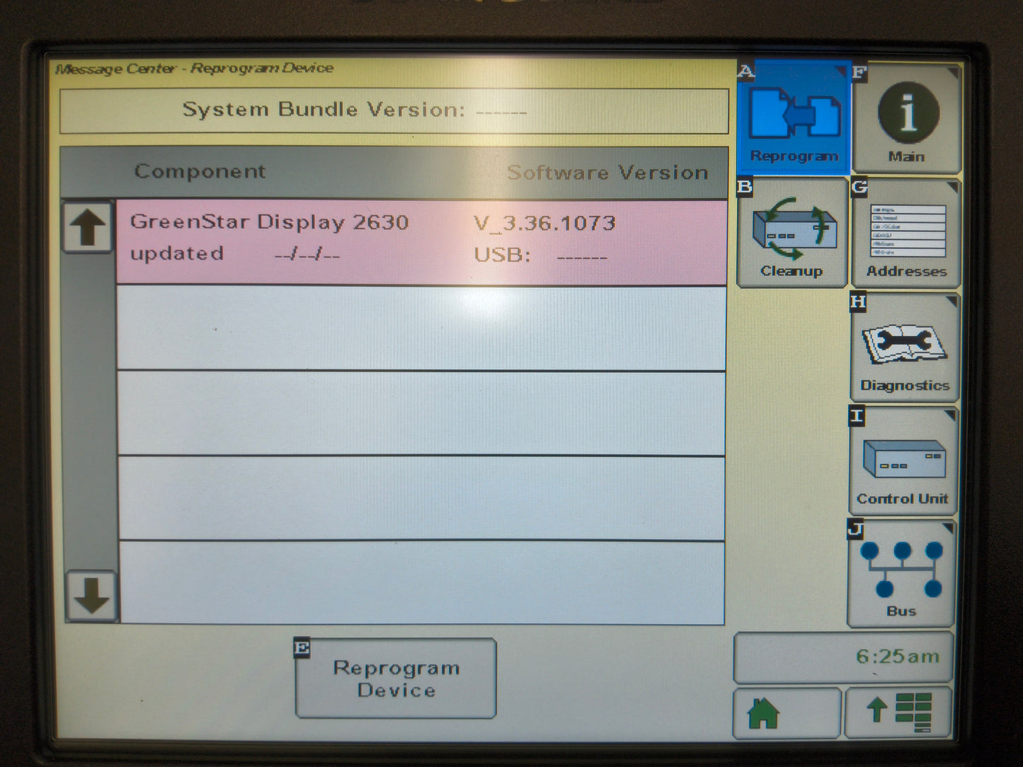 John Deere GreenStar™ GS3 2630 Display