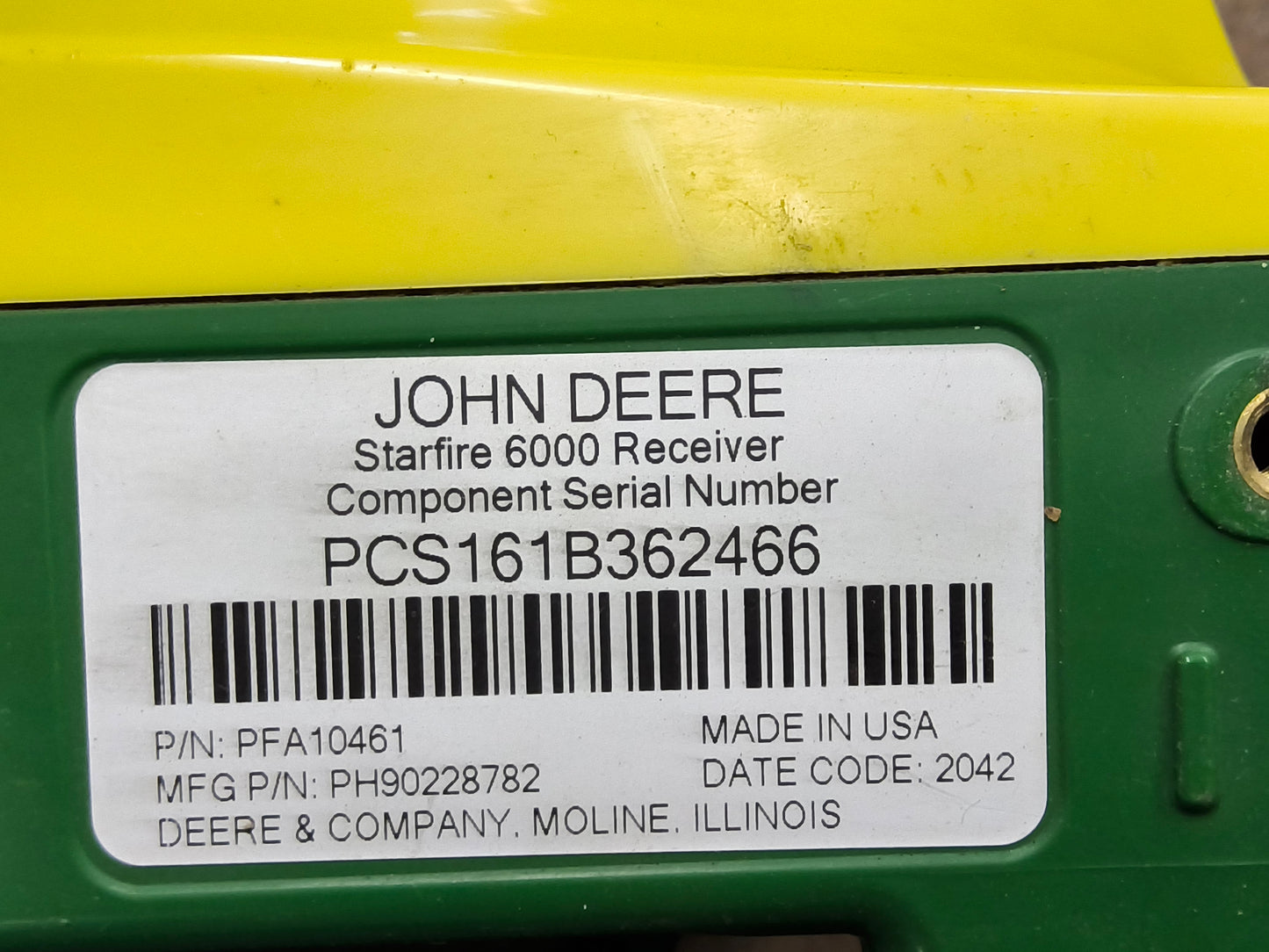 John Deere StarFire™ 6000 GPS Receiver