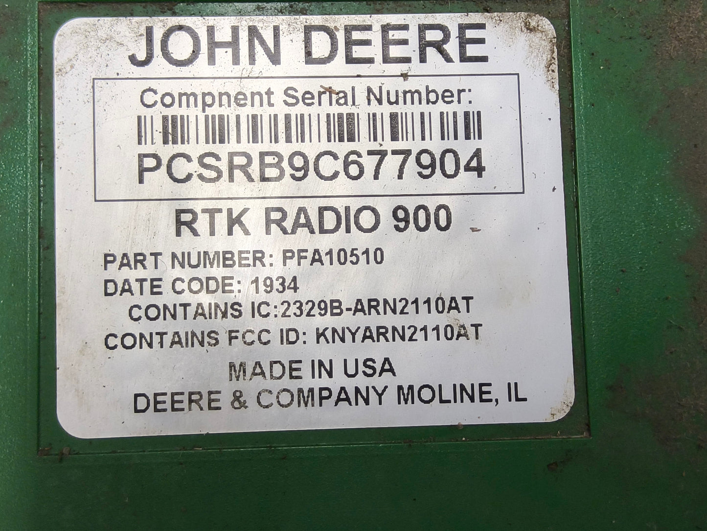 John Deere RTK Radio 900