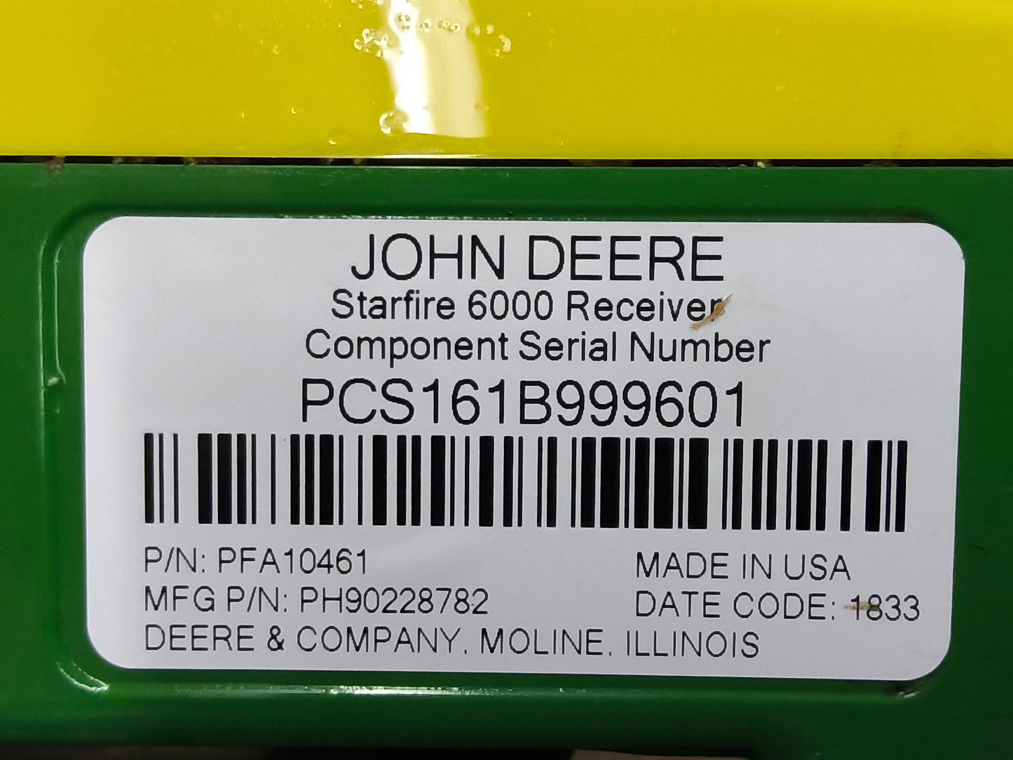 John Deere StarFire™ 6000 GPS Receiver