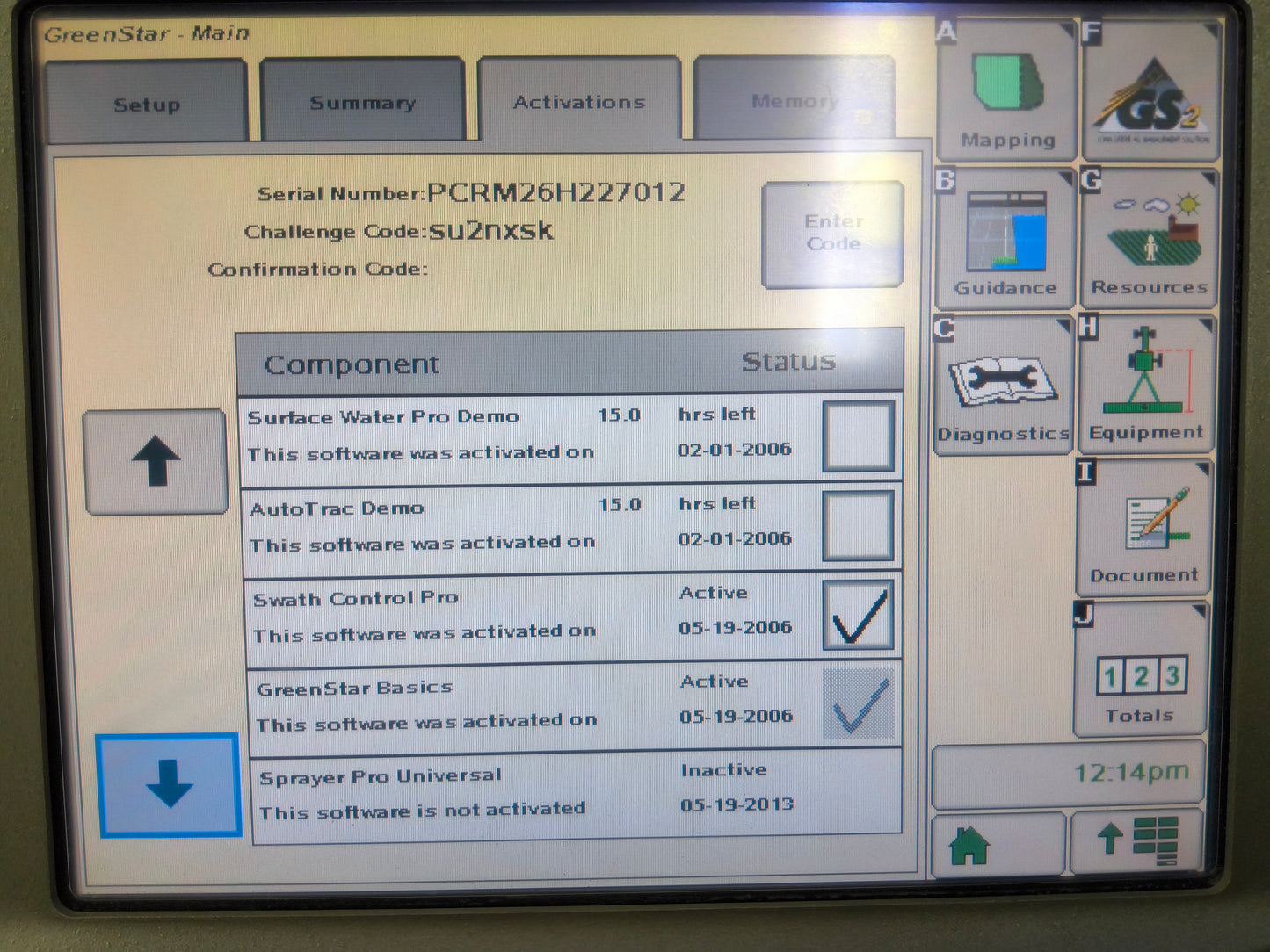 John Deere GreenStar™ GS2 2600 Display
