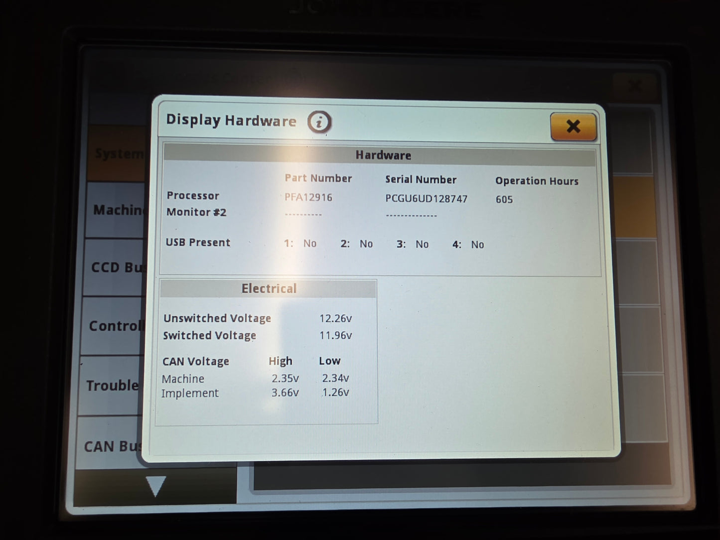 John Deere Gen 4 4640 Display