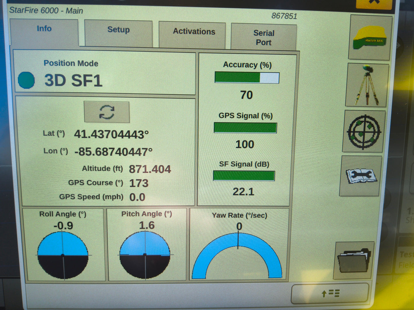 John Deere StarFire™ 6000 GPS Receiver