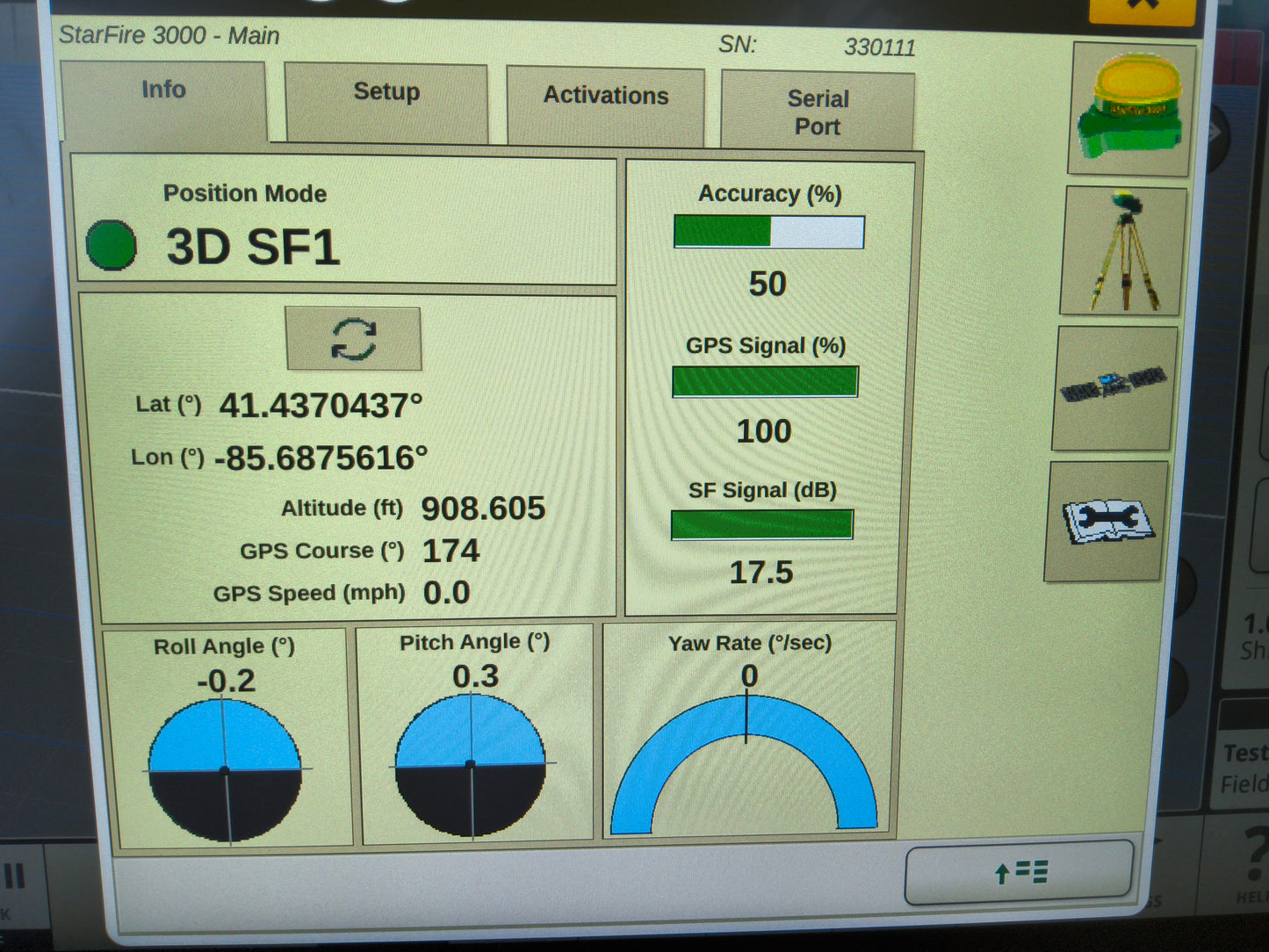 John Deere StarFire™ 3000 GPS Receiver