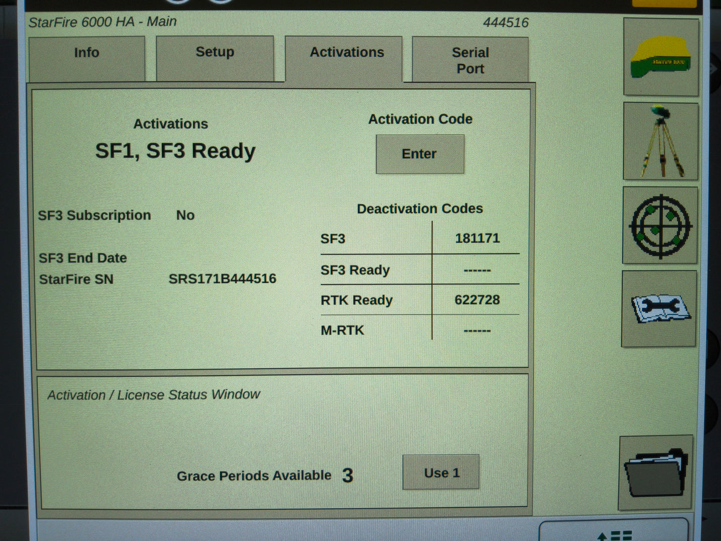 John Deere StarFire™ 6000 GPS Receiver
