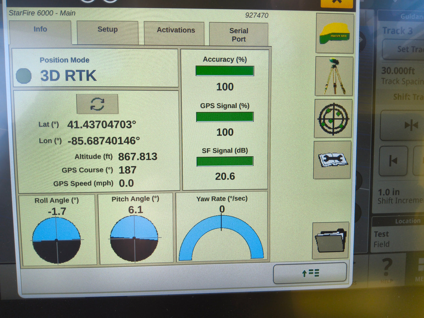 John Deere StarFire™ 6000 GPS Receiver