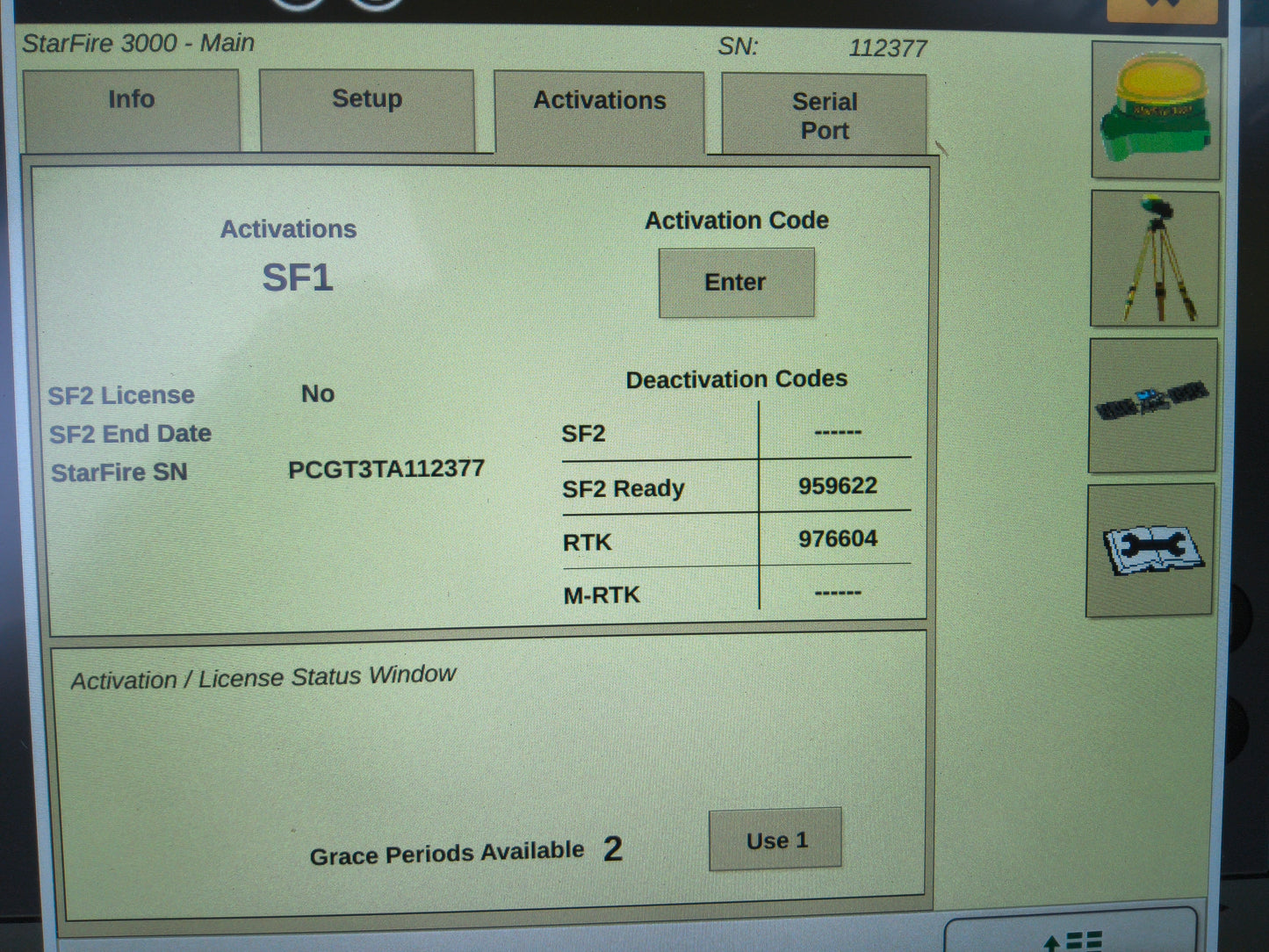 John Deere StarFire™ 3000 GPS Receiver