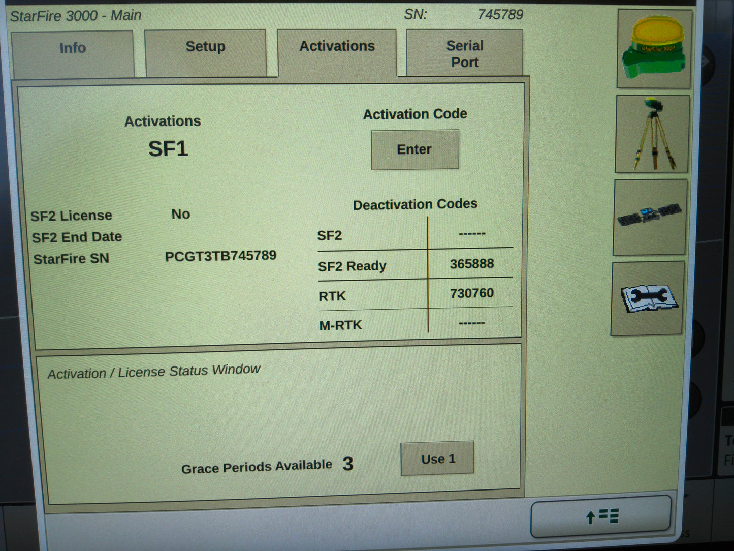 John Deere StarFire™ 3000 GPS Receiver