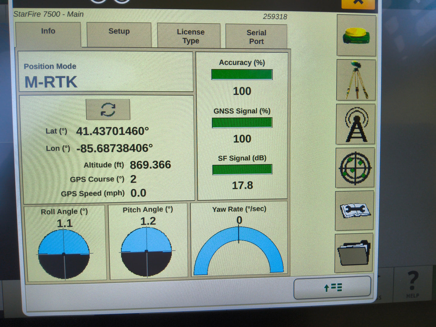 John Deere StarFire™ 7500 Universal GPS Receiver