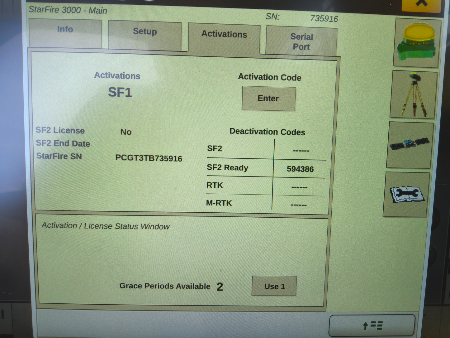 John Deere StarFire™ 3000 GPS Receiver