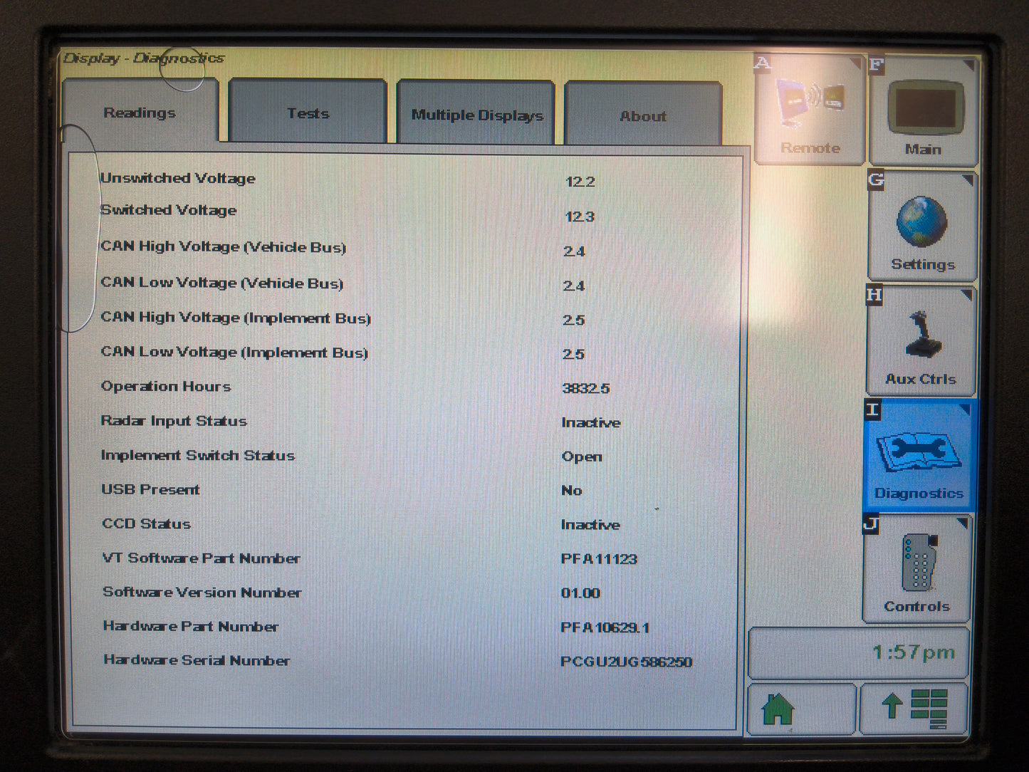 John Deere GreenStar™ GS3 2630 Display