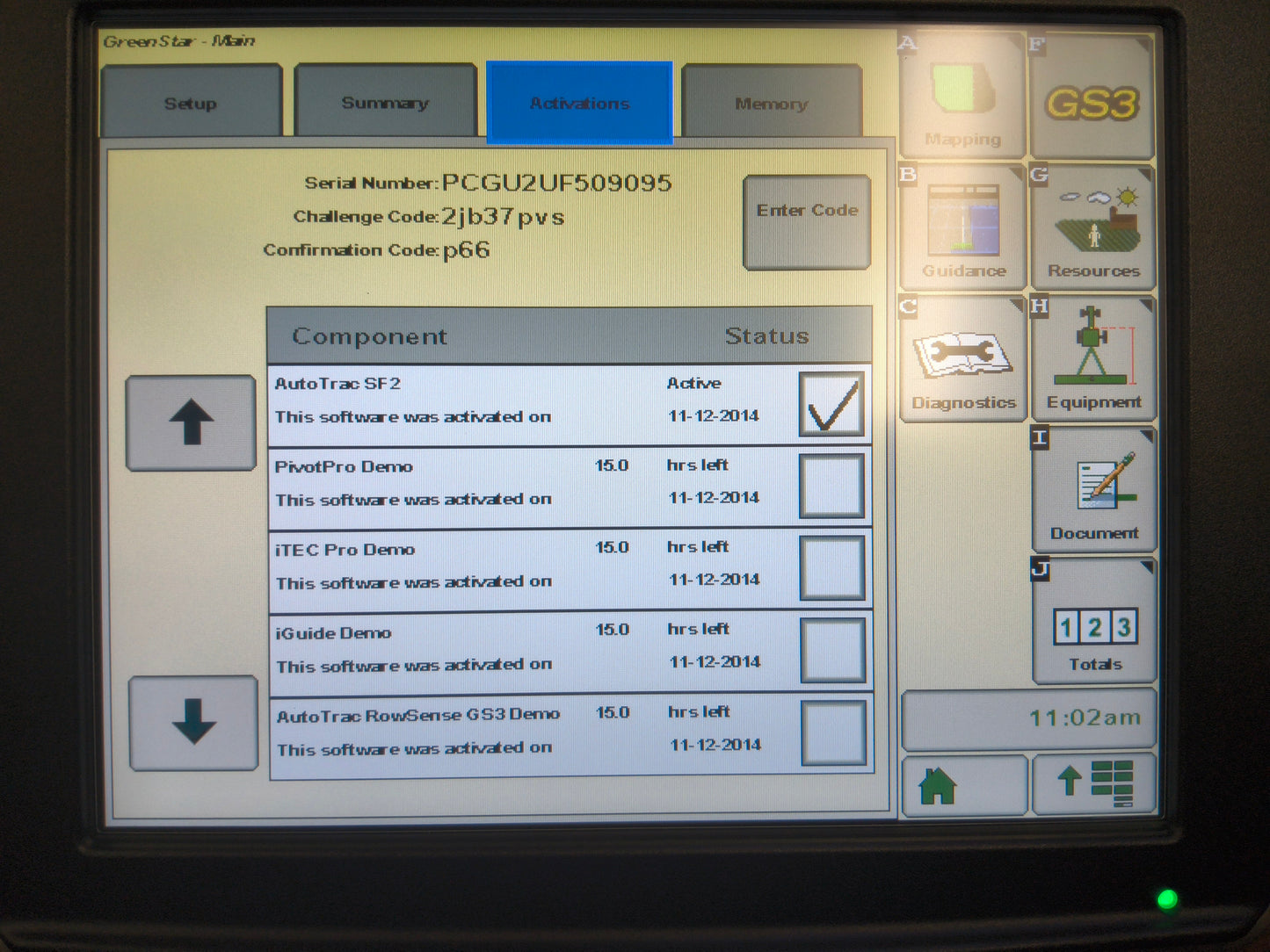 John Deere GreenStar™ GS3 2630 Display