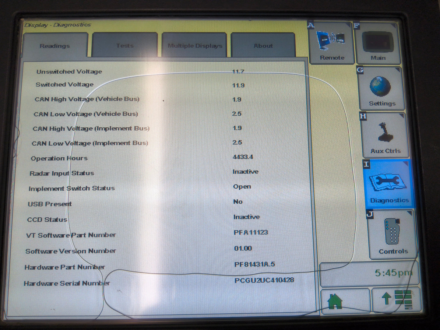 John Deere GreenStar™ GS3 2630 Display