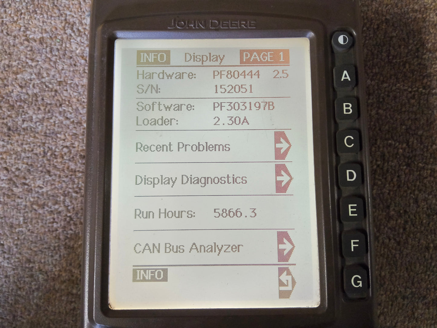 John Deere Original GreenStar™ Display (GSD4 / BrownBox) - Key Cards Mobile Processors etc