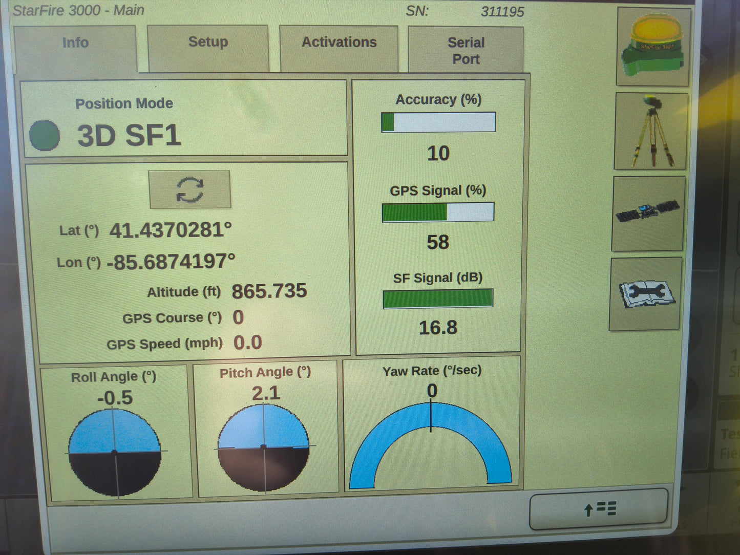 John Deere StarFire™ 3000 GPS Receiver