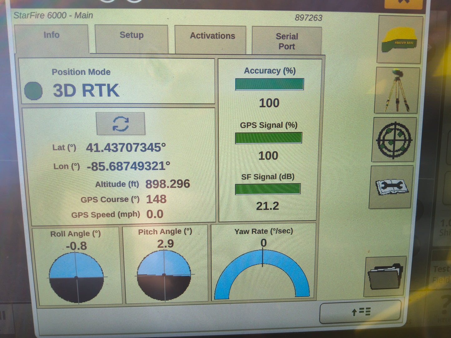 John Deere StarFire™ 6000 GPS Receiver
