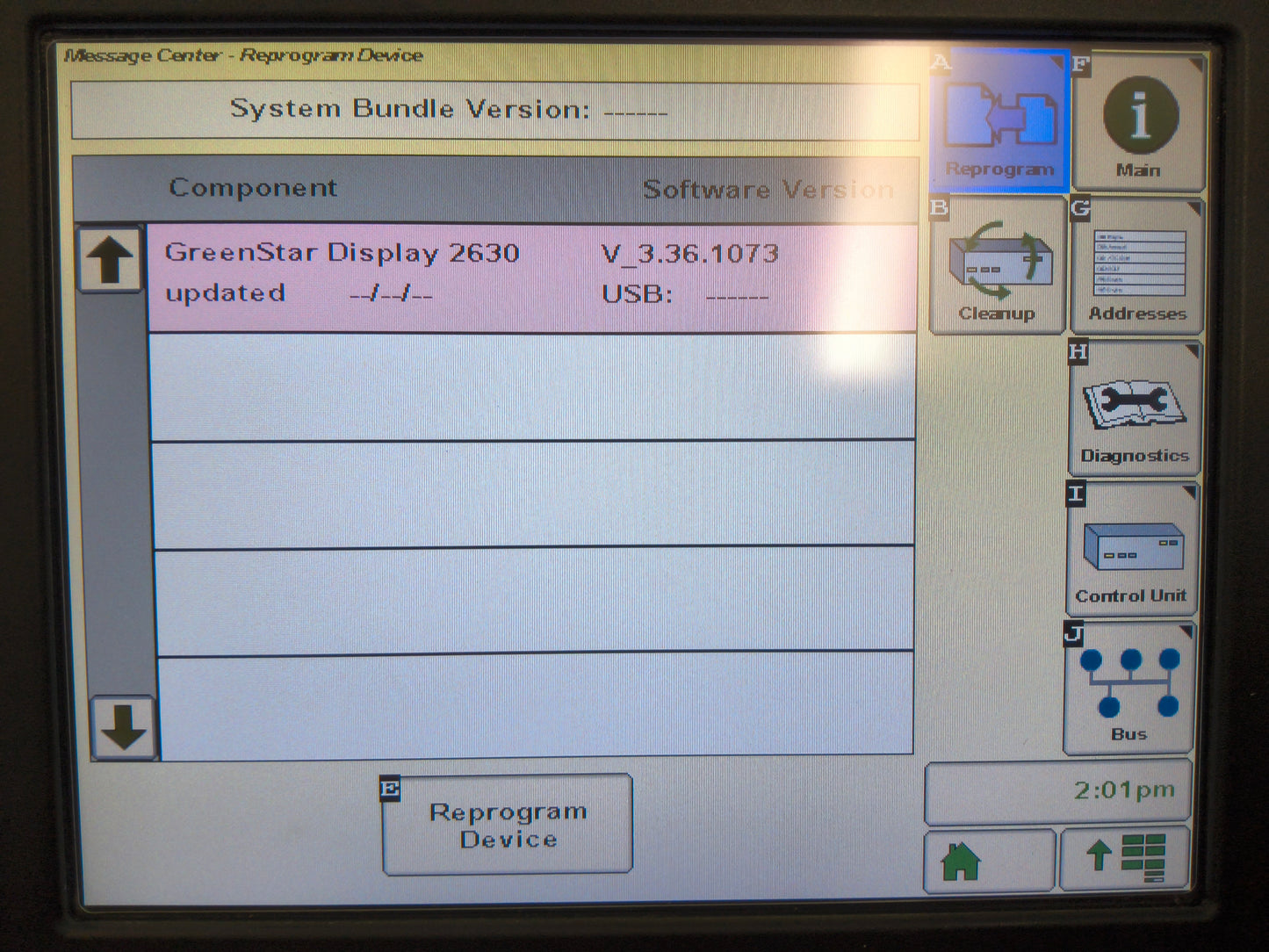John Deere GreenStar™ GS3 2630 Display