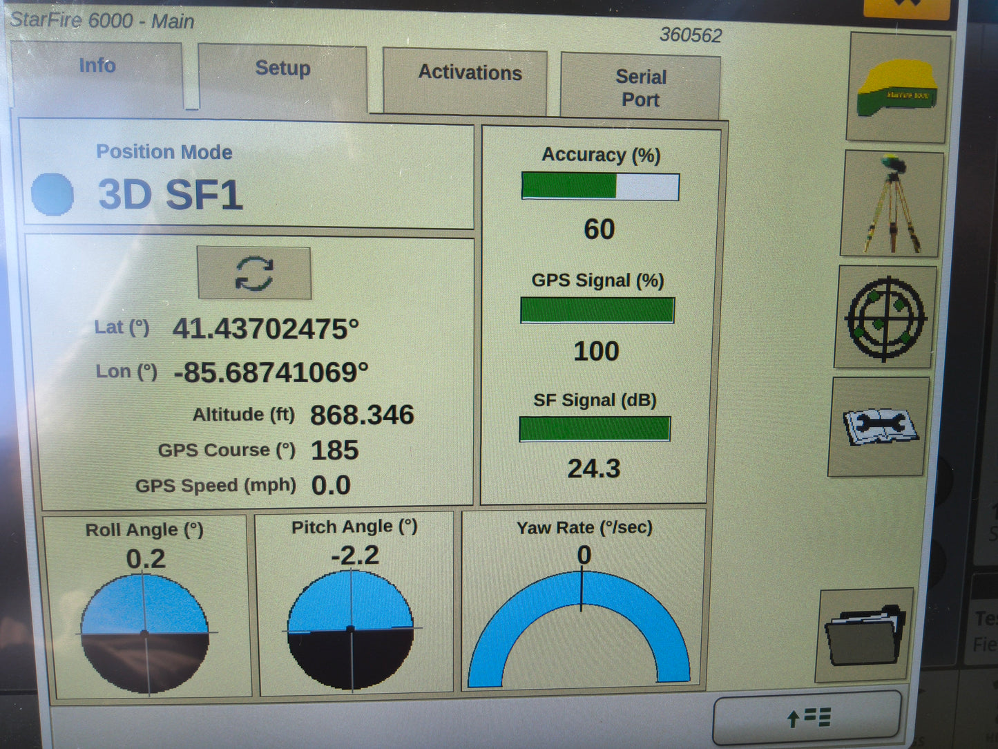 John Deere StarFire™ 6000 GPS Receiver