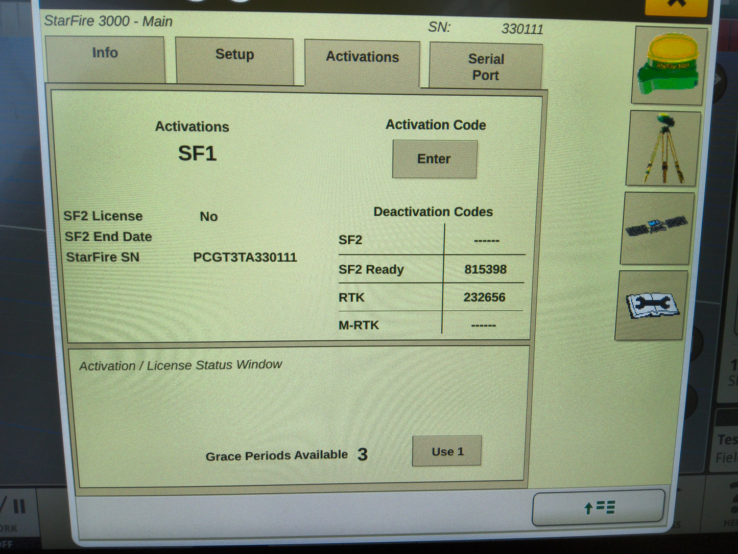 John Deere StarFire™ 3000 GPS Receiver