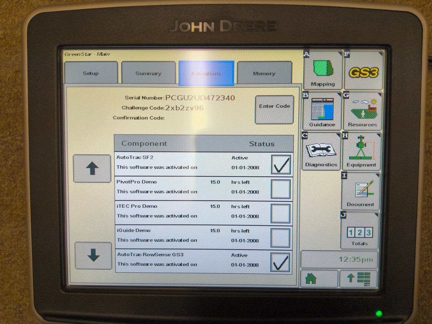 John Deere GreenStar™ GS3 2630 Display