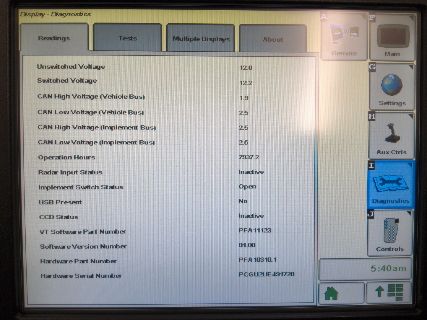 John Deere GreenStar™ GS3 2630 Display