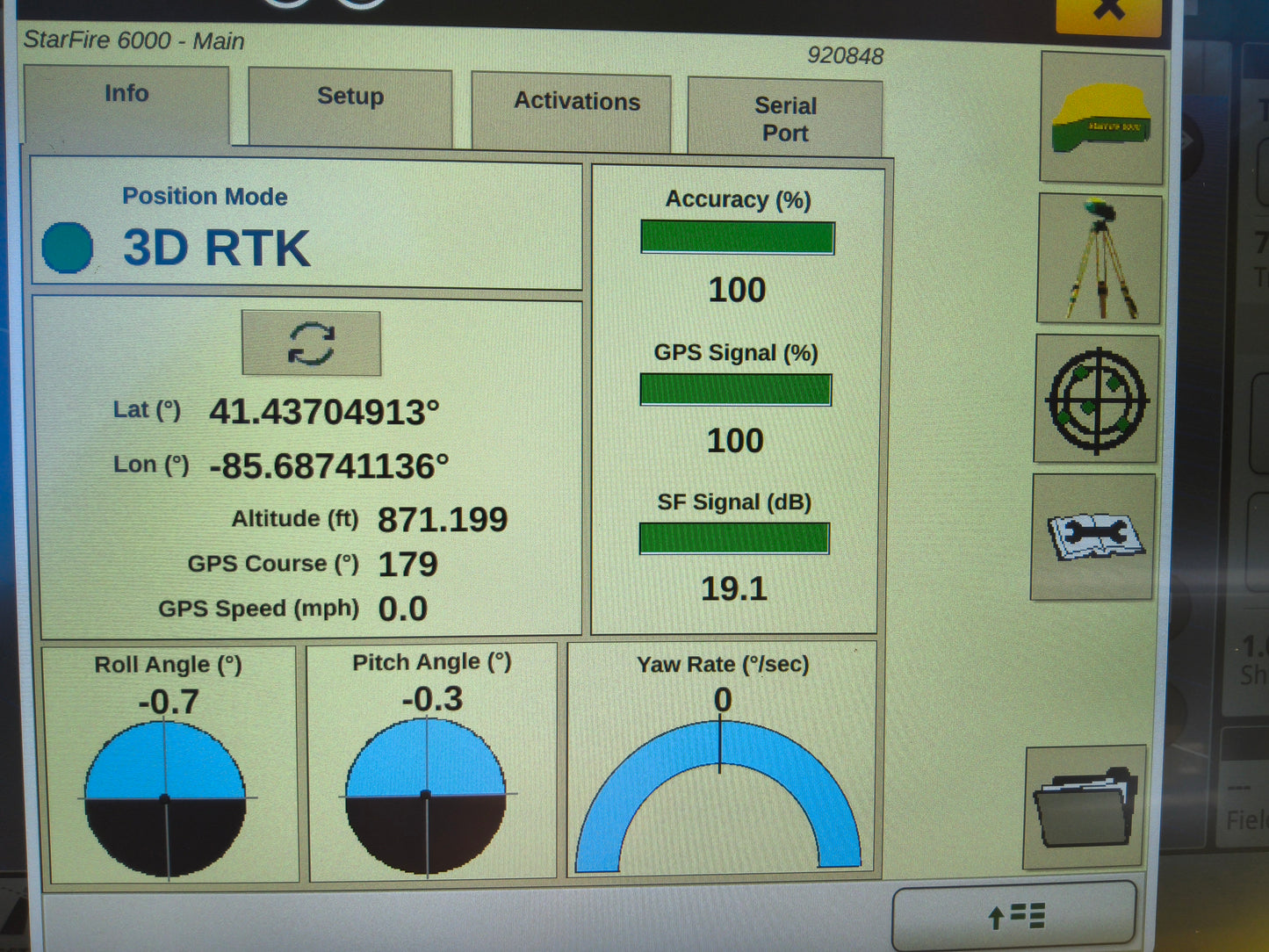 John Deere StarFire™ 6000 GPS Receiver