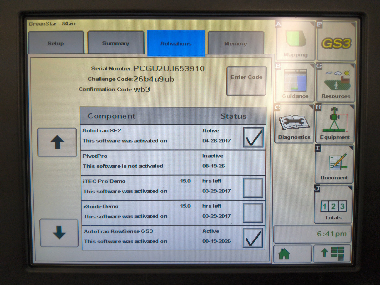 John Deere GreenStar™ GS3 2630 Display