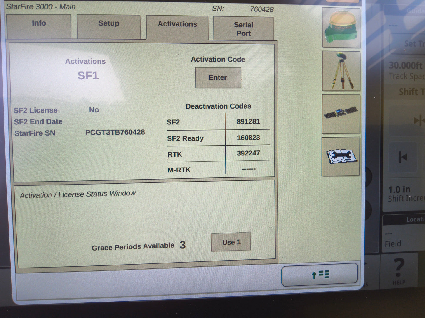 John Deere StarFire™ 3000 GPS Receiver