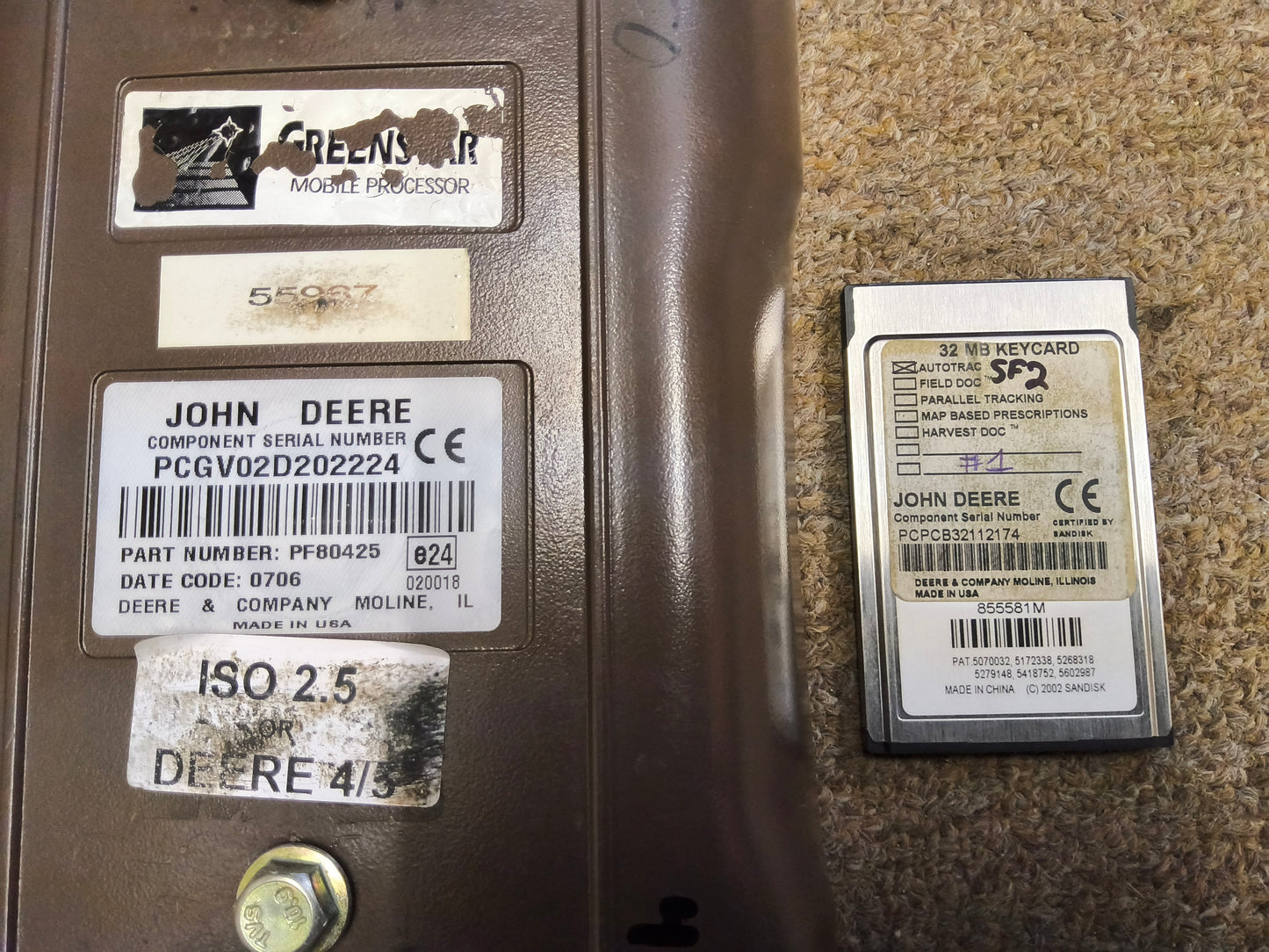 John Deere Original GreenStar™ Display (GSD4 / BrownBox) - Key Cards Mobile Processors etc