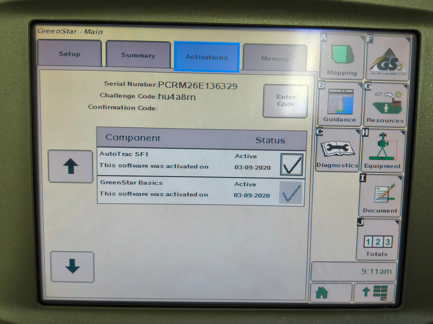 John Deere GreenStar™ GS2 2600 Display