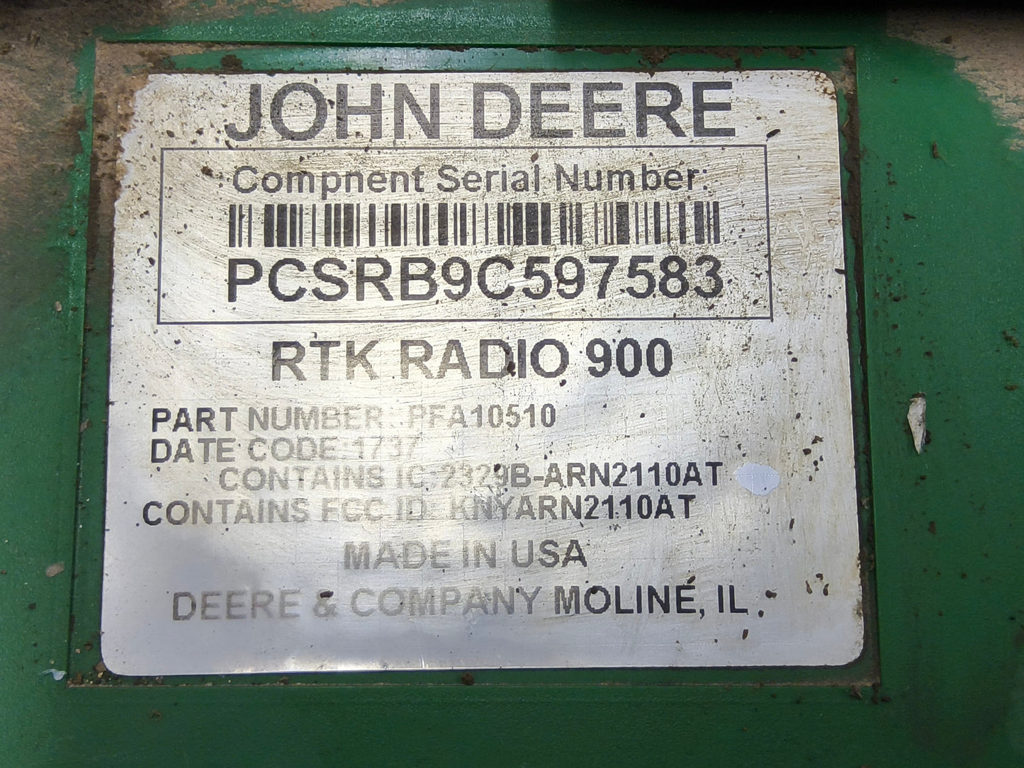 John Deere RTK Radio 900