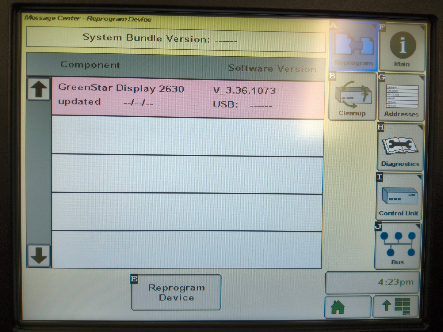 John Deere GreenStar™ GS3 2630 Display