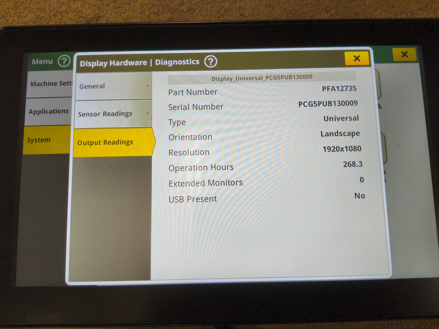 John Deere G5 Plus Universal Display with Permanent Activations