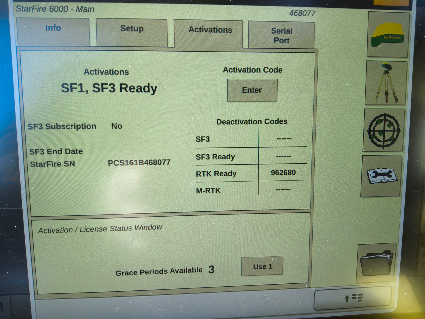 John Deere StarFire™ 6000 GPS Receiver