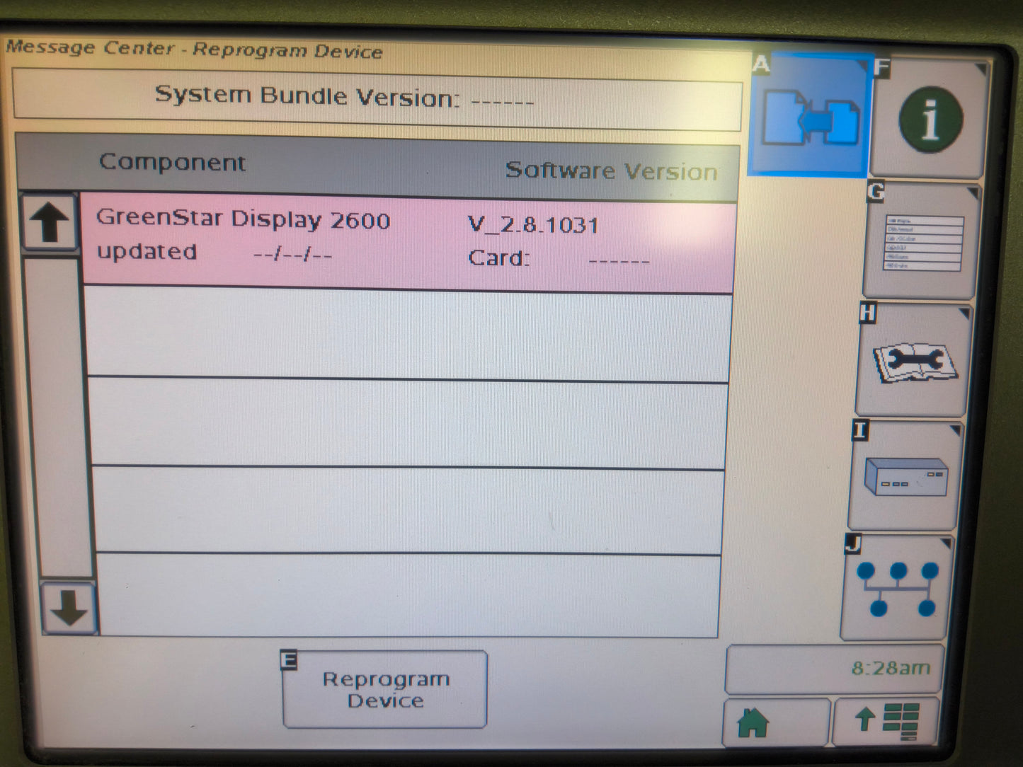 John Deere GreenStar™ GS2 2600 Display