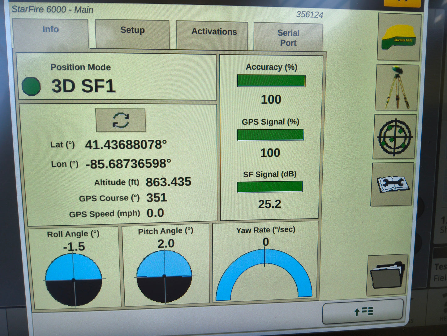 John Deere StarFire™ 6000 GPS Receiver