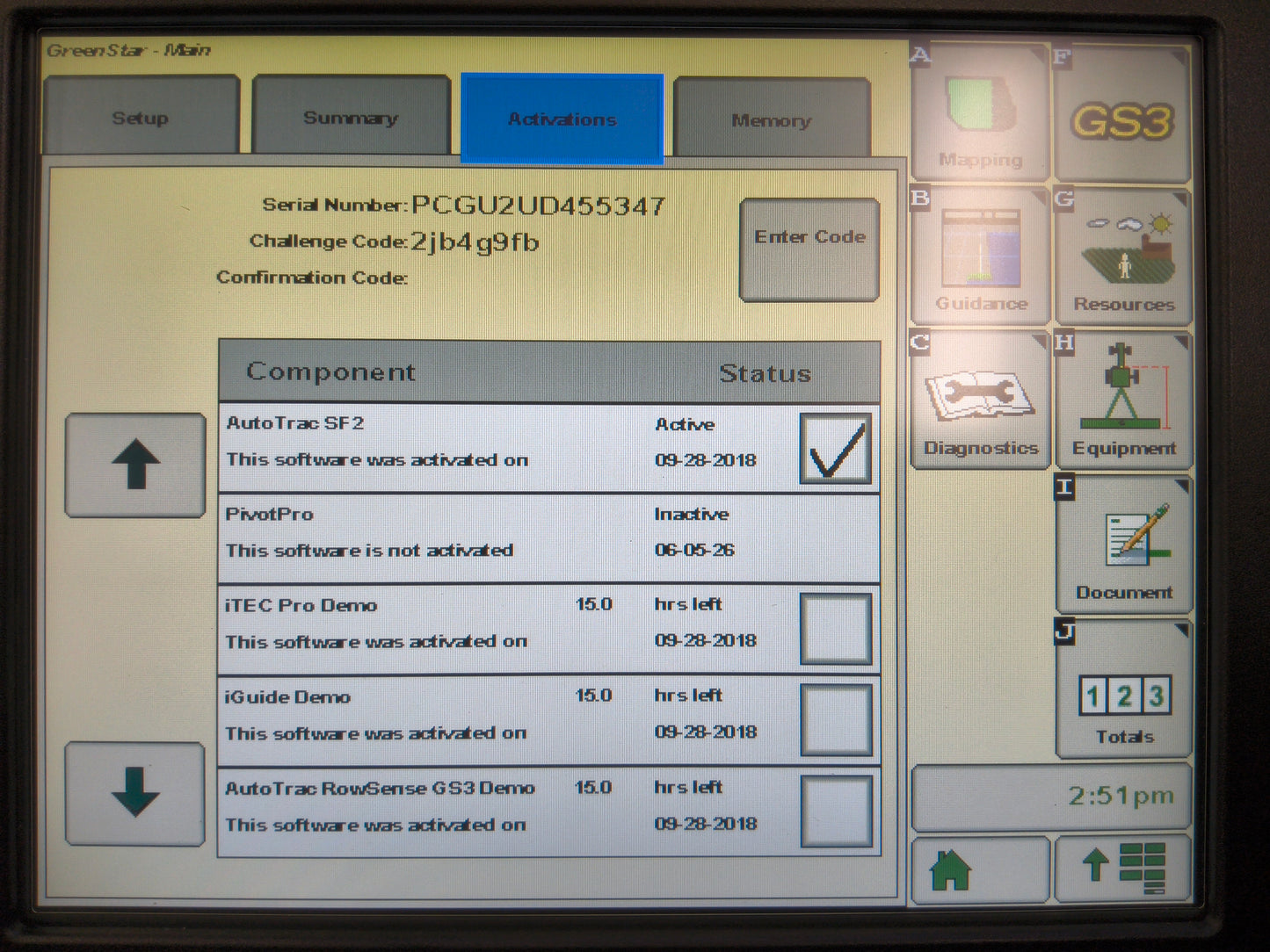 John Deere GreenStar™ GS3 2630 Display